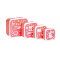Coffret dejeuner et collation - Fun rose : chezlescanailles