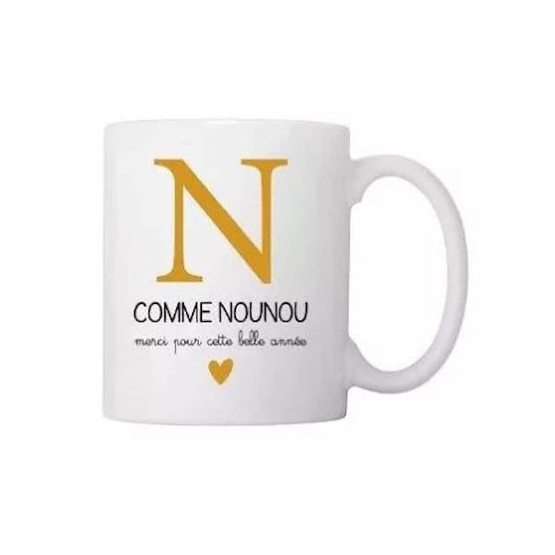 Mug N comme nounou : chezlescanailles Mug N comme nounou : chezlescanailles