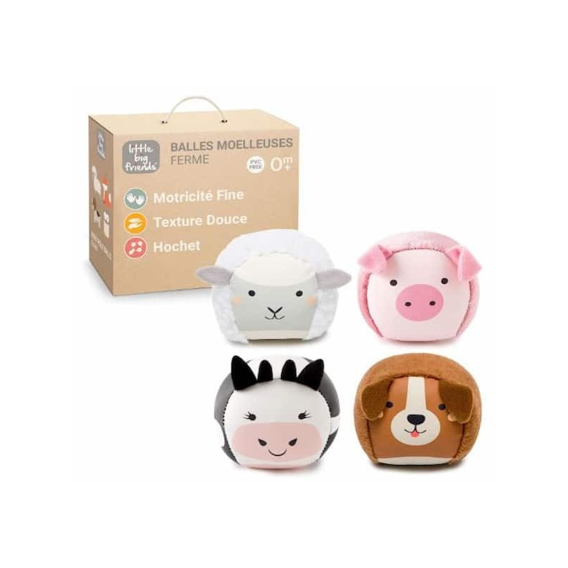 Les dooballs - Set de 4 balles - ferme : chezlescanailles