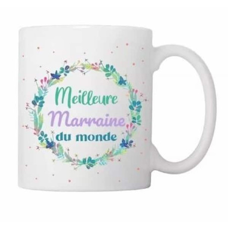 Mug - Meilleur Marraine du monde : chezlescanailles