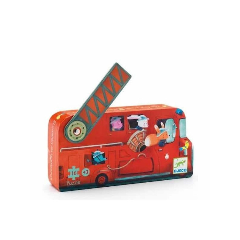 Le camion de pompier - puzzle : chezlescanailles