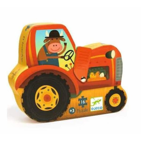Le tracteur - puzzle : chezlescanailles
