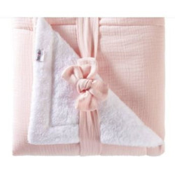 Couverture  peluche rose blush : chezlescanailles