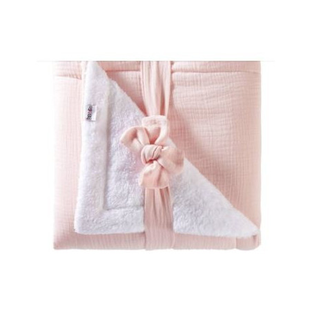 Couverture  peluche rose blush : chezlescanailles