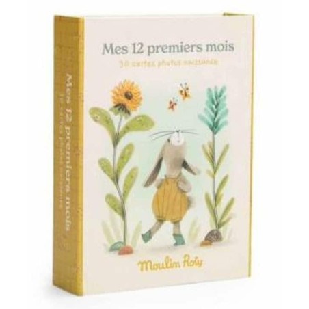 Cartes Mes 12 premiers mois Trois petits lapins : chezlescanailles