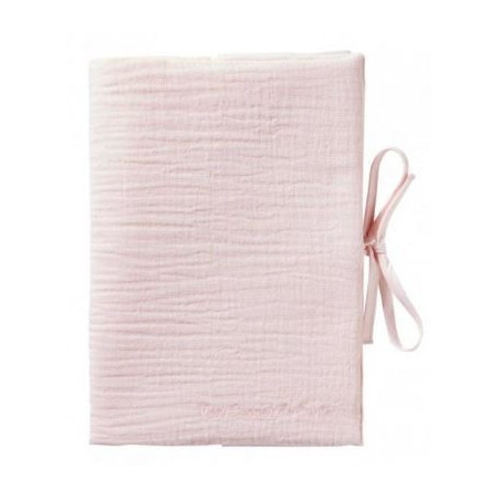 Protège carnet de santé rose blush gaze coton - BB&Co : chezlescanailles