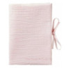 Protège carnet de santé rose blush gaze coton - BB&Co : chezlescanailles