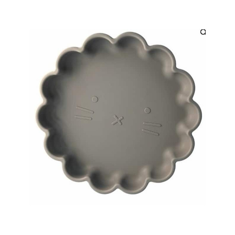 Assiette lion gris : chezlescanailles Assiette lion gris : chezlescanailles