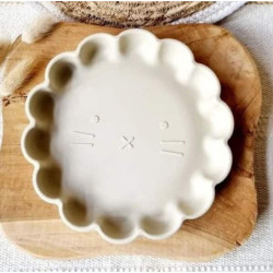 Assiette lion beige : chezlescanailles