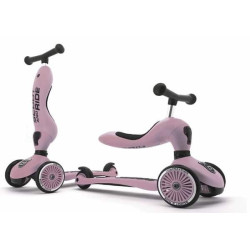 Porteur et Trottinette 2-1 HIGHWAYKICK 1 - Rose : chezlescanailles