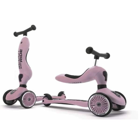 Porteur et Trottinette 2-1 HIGHWAYKICK 1 - Rose : chezlescanailles