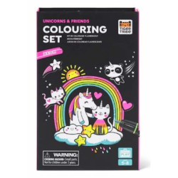 Set de coloriage - neon licornes et amis : chezlescanailles