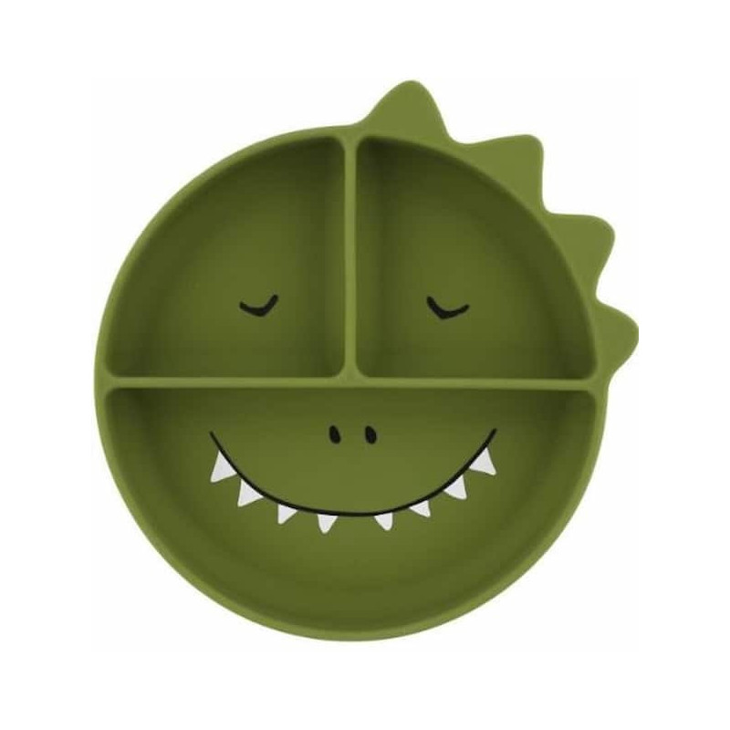 Assiette compartiments silicone - Mr Dino : chezlescanailles