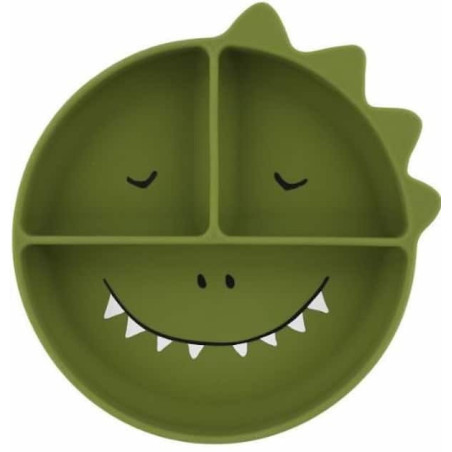 Assiette compartiments silicone - Mr Dino : chezlescanailles