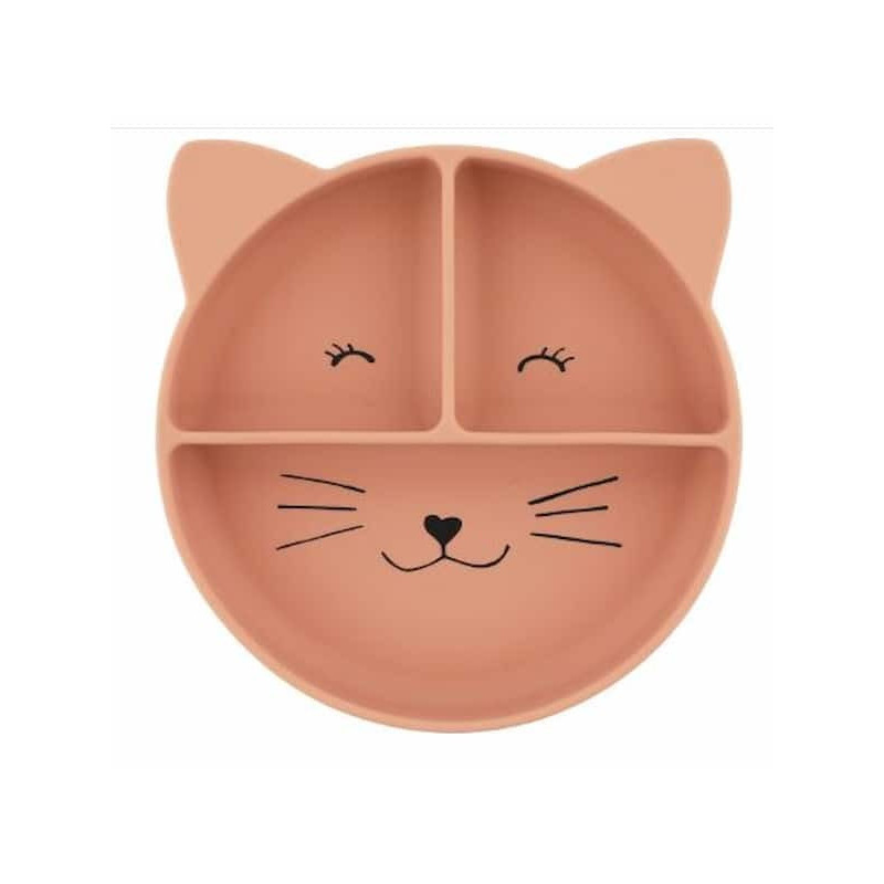Assiette compartiments silicone - Mrs Chat : chezlescanailles