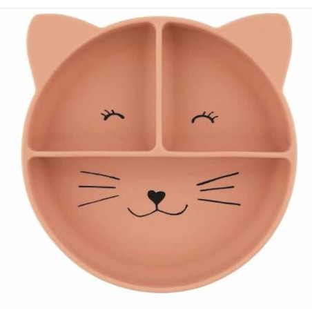 Assiette compartiments silicone - Mrs Chat : chezlescanailles