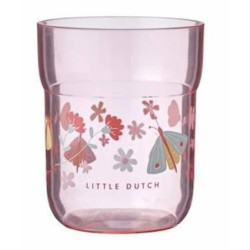 Verre rose 250 ml - Flowers et Butterflies : chezlescanailles