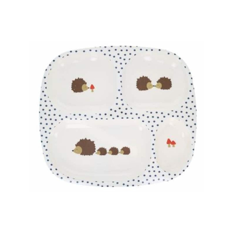 Assiette compartiments herisson : chezlescanailles Assiette compartiments herisson : chezlescanailles