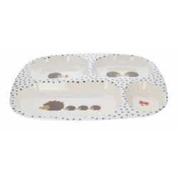 Assiette compartiments herisson : chezlescanailles