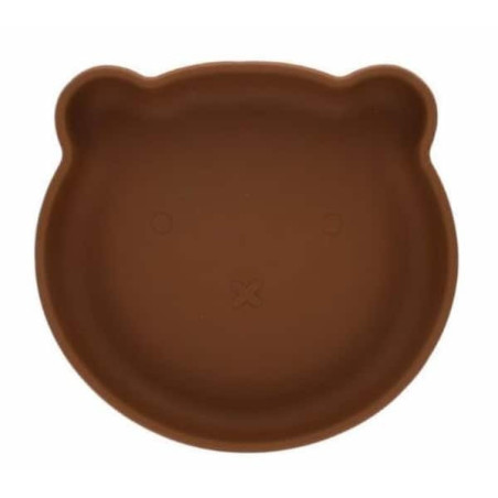 Assiette ours silicone ventouse camel : chezlescanailles