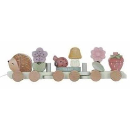 train à blocs herisson - fairy garden : chezlescanailles 