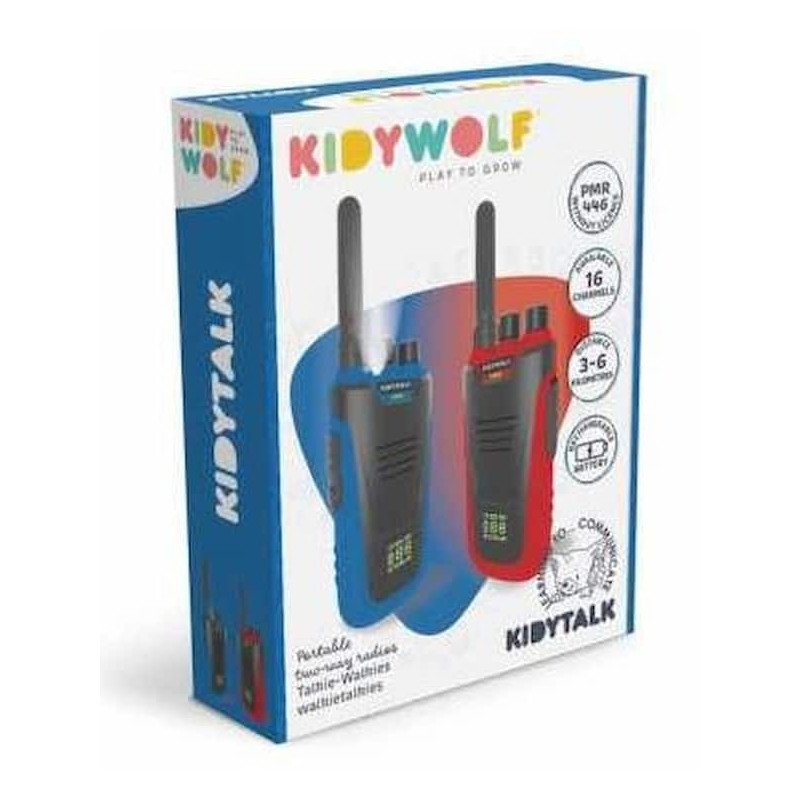 Talkie Walkie Enfant Bleu et Rouge  Kydiwolf : chezlescanailles