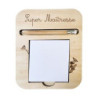 Support en bois - Post-it et crayon - chezlescanilles