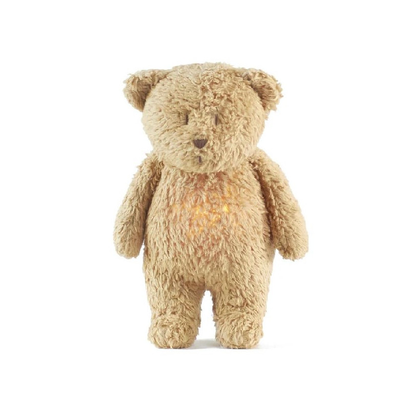 Peluche Lumiere-Sons Ours Organique Moonie Cappuccino-chezlescanailles