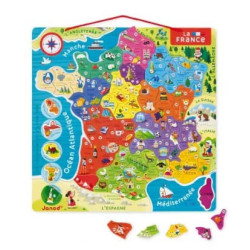 Puzzle Carte France Magnetique 93 pieces-chezlescanailles