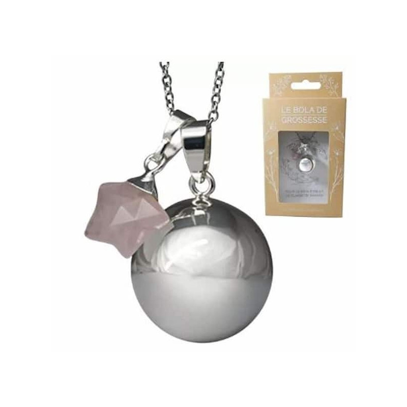 Bola de grossesse etoile quartz rose : chezlescanailles Bola de grossesse etoile quartz rose : chezlescanailles