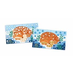 Mosaic belle hiver - 3 tableaux : chezlescanailles