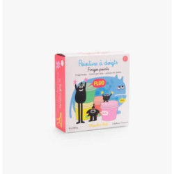 Peinture  doigt fluo - Les Schmouks - chezlescanailles