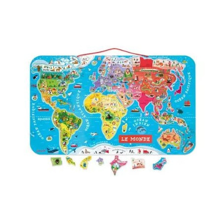 Puzzle manetique monde : chezlescanailles