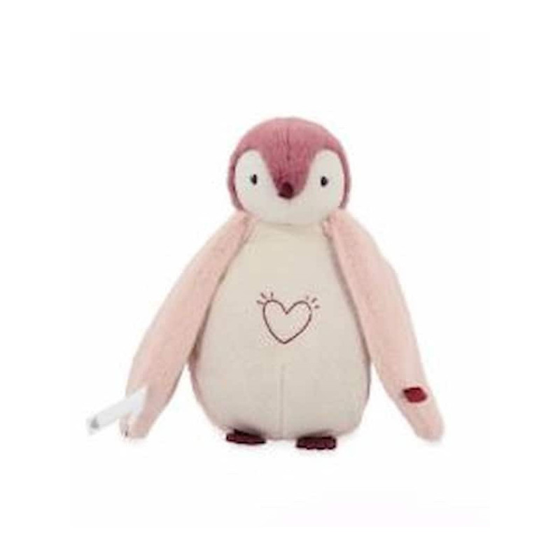 Peluche veilleuse manchot - Rose : chezlescanailles