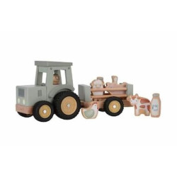 Tracteur avec remorque en bois FSC- Little farm : chezlescanailles 