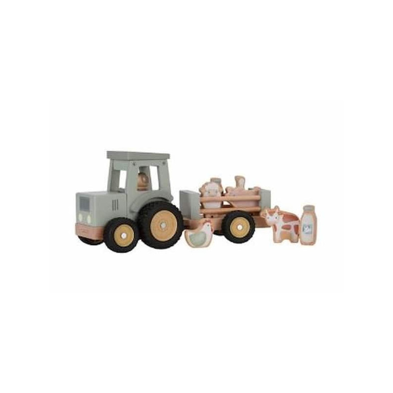 Tracteur avec remorque en bois FSC- Little farm : chezlescanailles Tracteur avec remorque en bois FSC- Little farm : chezlescanailles