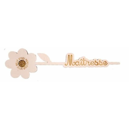 Fleur en bois mot - Maitresse : chezlescanailles 
