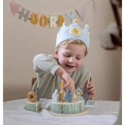 Couronne d\'anniversaire chiffres - Bleu : chezlescanailles