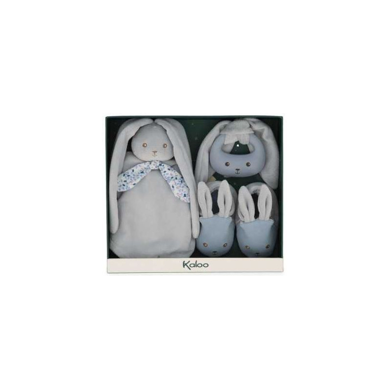Mon premier coffret de naissance lapinoo - Bleu : chezlescanailles
