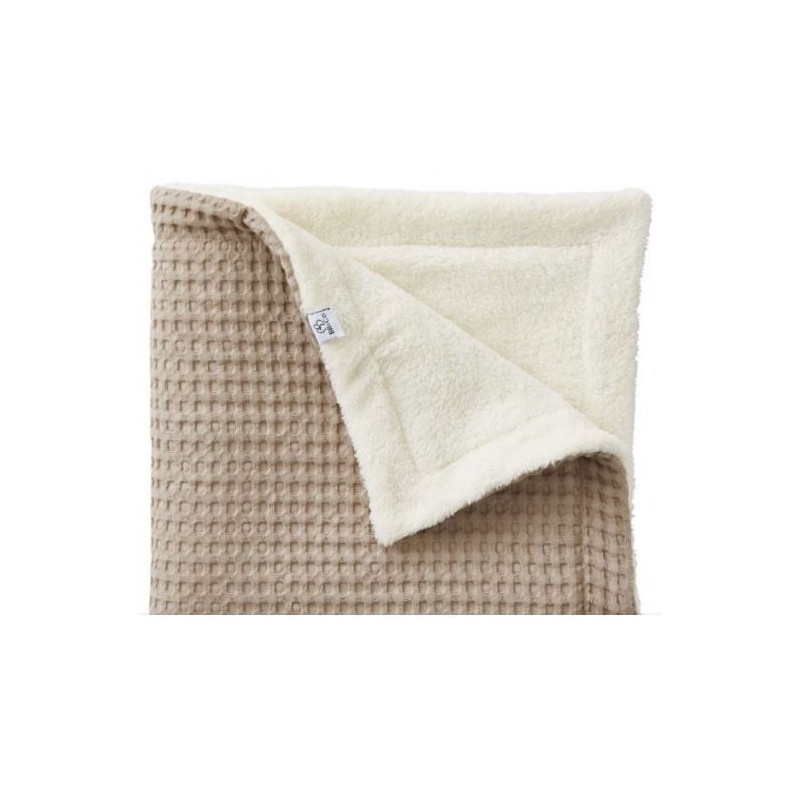 Maxi couverture coton gaufre latte : chezlescanailles Maxi couverture coton gaufre latte : chezlescanailles