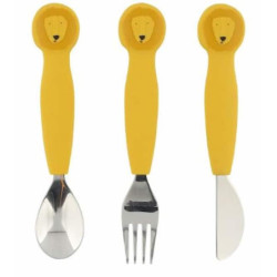 Couverts en silicone trio - Mr Lion : chezlescanailles