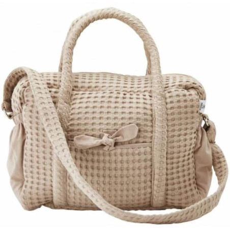 Sac a langer coton gaufre latte : chezlescanailles