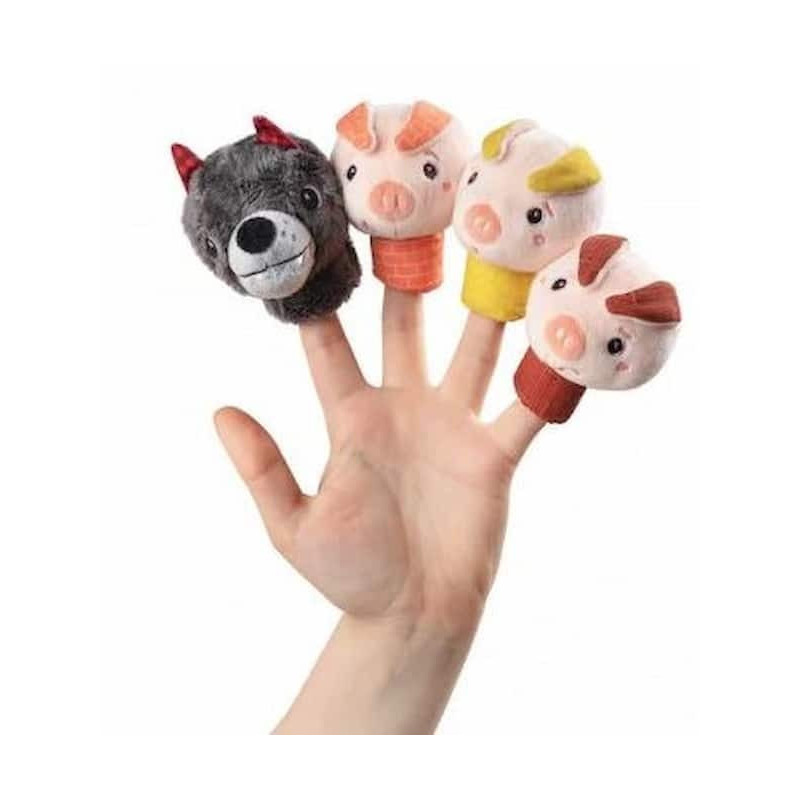 Marionnettes a doigt - loup et cochons : chezlescanailles Marionnettes a doigt - loup et cochons : chezlescanailles