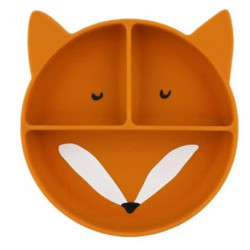 Assiette compartiments silicone - Mr Renard : chezlescanailles