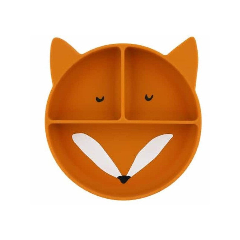 Assiette compartiments silicone - Mr Renard : chezlescanailles Assiette compartiments silicone - Mr Renard : chezlescanailles