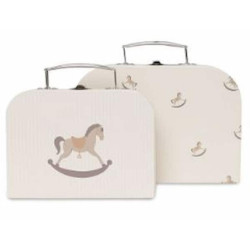 Valisettes a jouets cheval a bascule : chezlescanailles